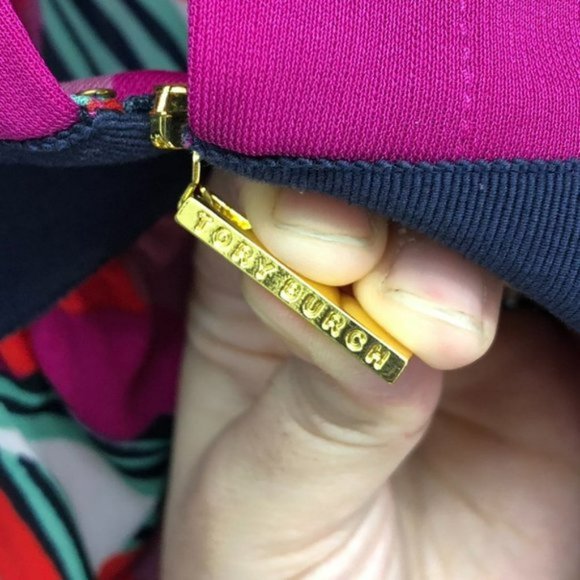 Tory Burch Tulip Augustina Pink Red Sleeveless Tie Back Dress - Picture 7 of 16